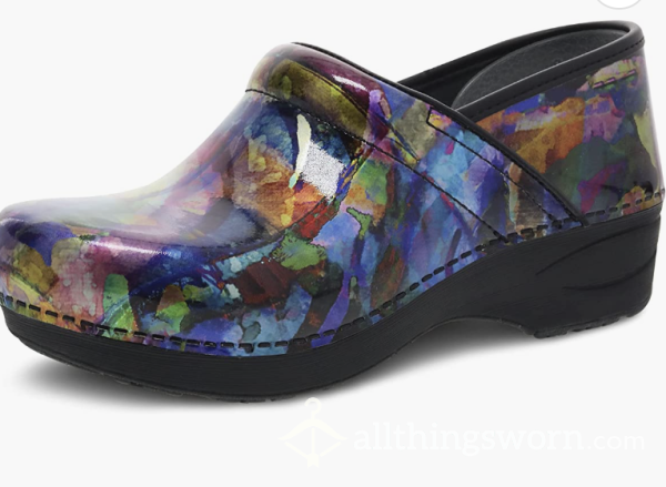 Hosp*tal Clogs!!!  Dansko Nursing Clogs, Worn In The Nasty A** Laboratory Every Shift!  Super Sweaty, Stanky, Stinky, And Gross!!  Xx  ;)  Truly A Biohazard, These Are RIPE!  Xx