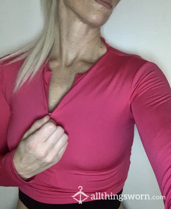 PU! Hot Pink Long Sleeve Top