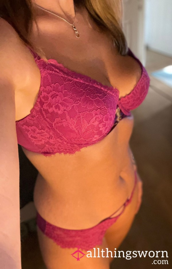 Hot Pink Well Worn Bra