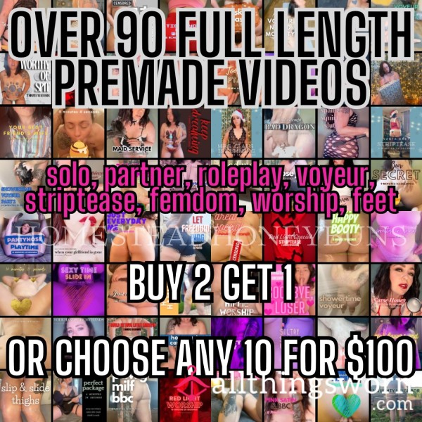 Huge Premade Video Sale!