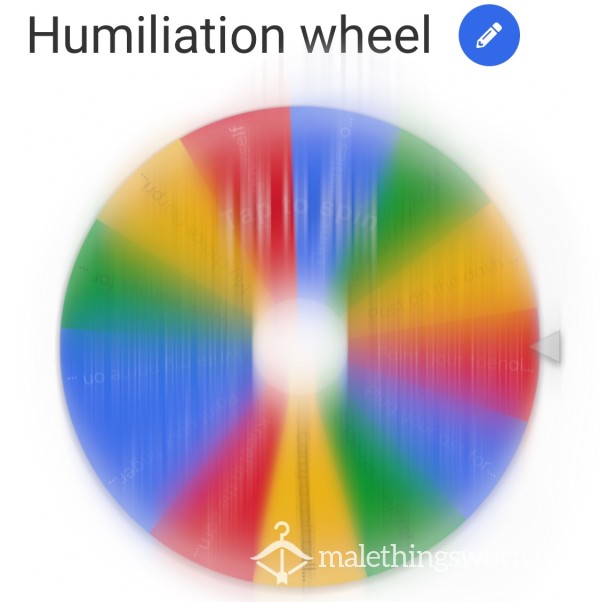 Humiliation Task Wheel