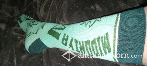 Izuku Midoriya Turquoise Socks. My Hero Academia.  Worn By Me Or Stinky Alpha!