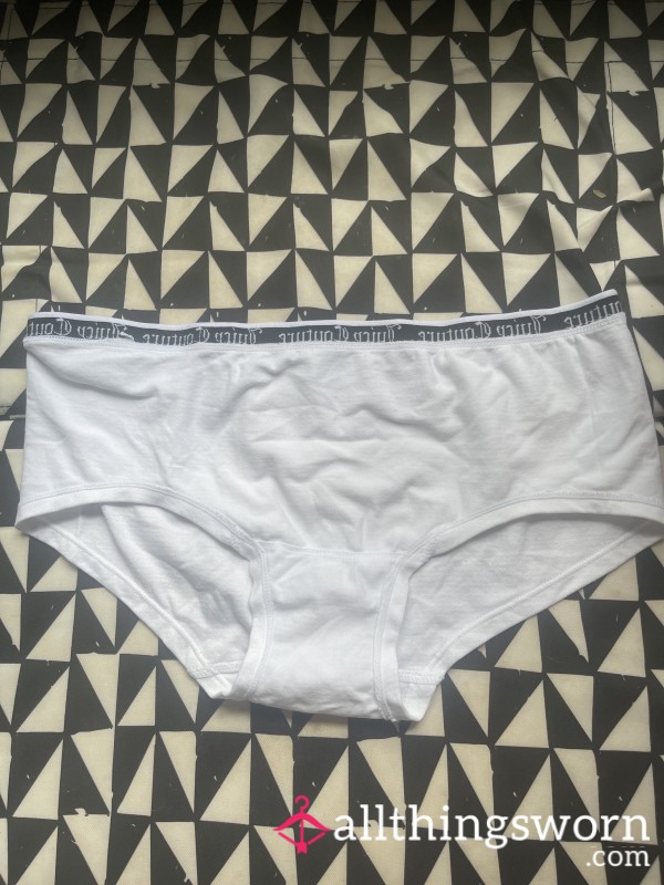 Juicy S**y White Boyshort Panties