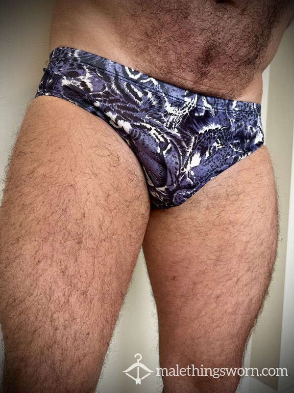 King Brand Tiger Print Briefs