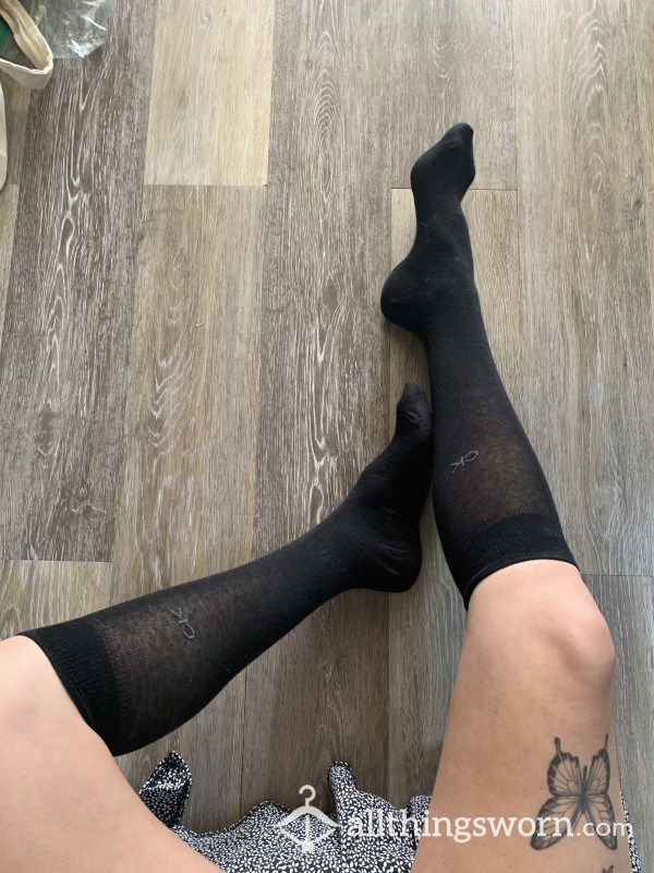 Knee High Black Calvin Klein Socks