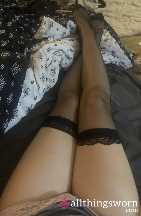 Knee High Black Nylons