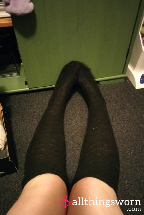 Knee High Black Socks 🦇