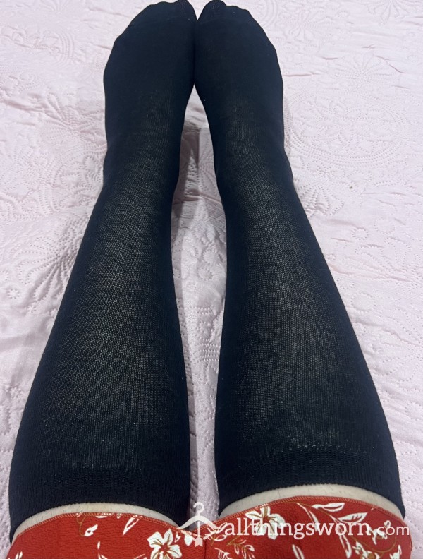 Black Knee High Socks $30aud