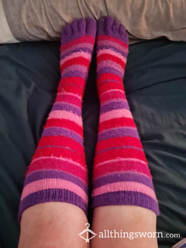 Knee High Bright Toe Socks