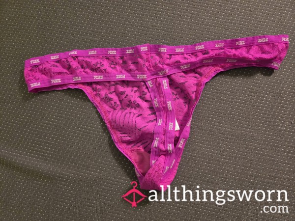 Lace Thong From Pink