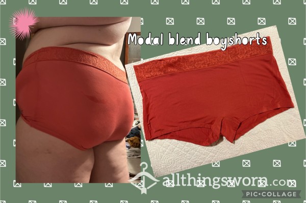 Lace Trimmed, Modal Blend Boyshorts