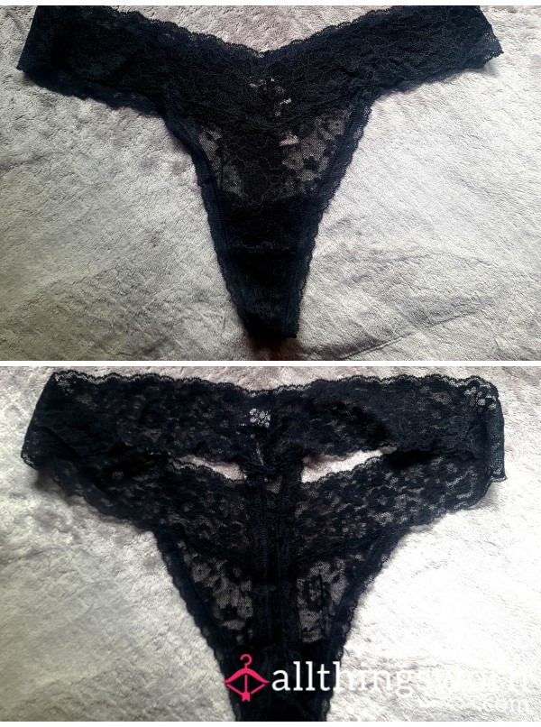 Lacy Black VS Thong - XXL