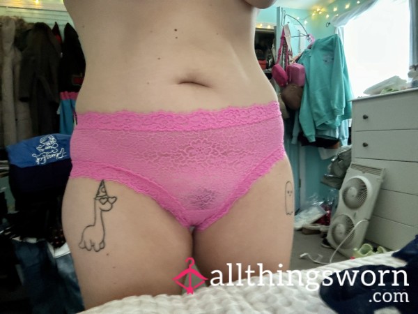 Lacy Pink Treadmill Panties