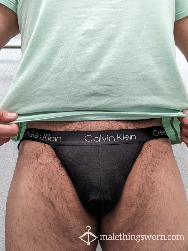 Large Black Calvin Klein Jockstrap