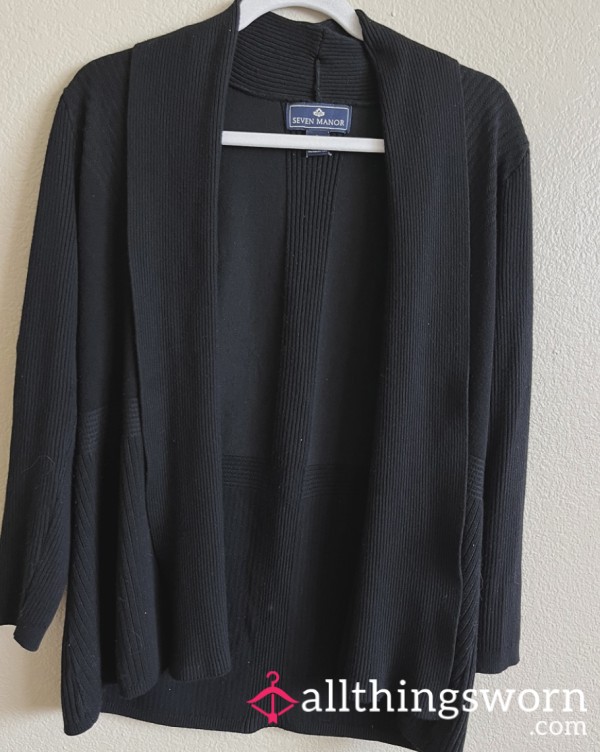 Large Black Cardigan