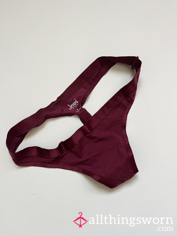 Large Burgundy Thong