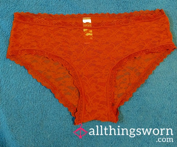 Large Orange Lacy Full Back