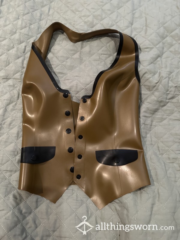 Latex Metallic Waistcoat