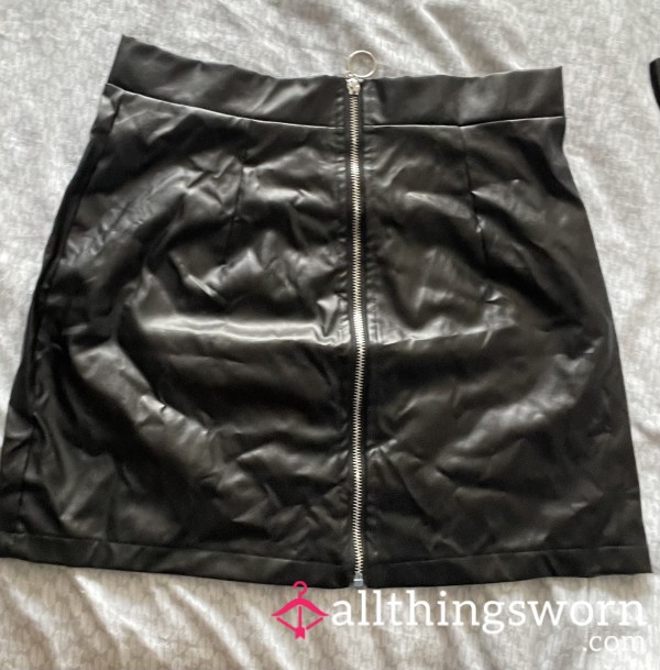 😈Leather Mini Skirt 😈