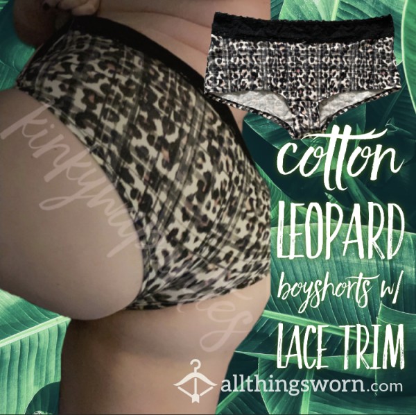 🐆 Leopard Print Cotton Boyshorts - Includes 2-day Wear & U.S. Shipping