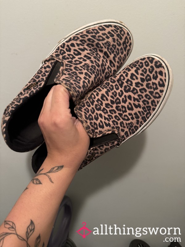 Leopard Print Slip-on Vans