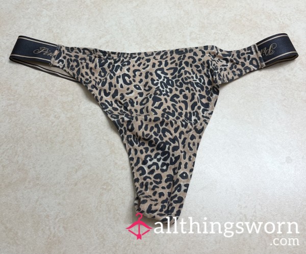 Leopard Print Thong