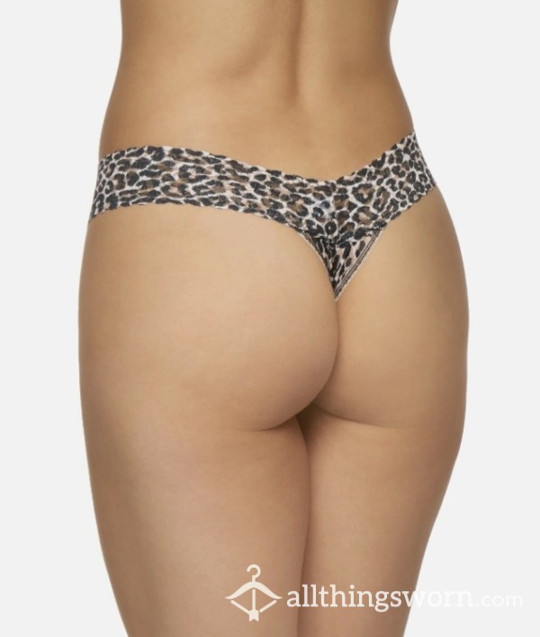 Leopard Print Thong Worn 24 Hours