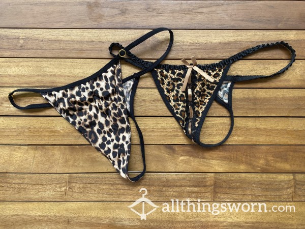 Leopard Print Thongs (48 Hour Wear)