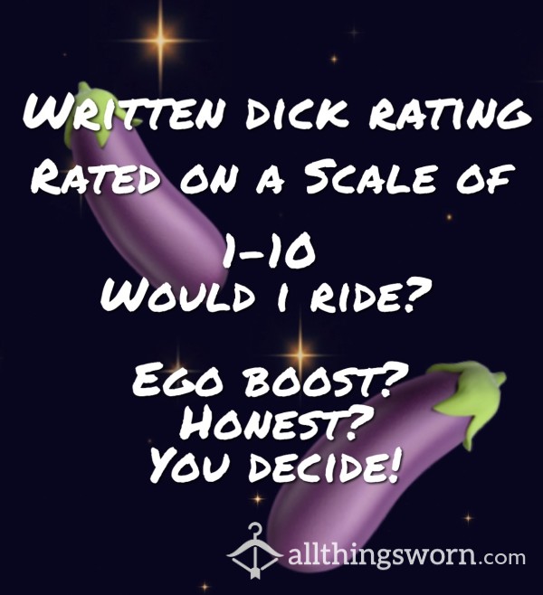 Let Me Rate Your C*ck 🍆