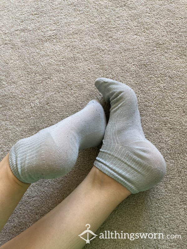 Light Blue Sparkly Ankle Socks