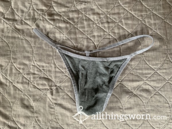 Light Gray Cotton G-String