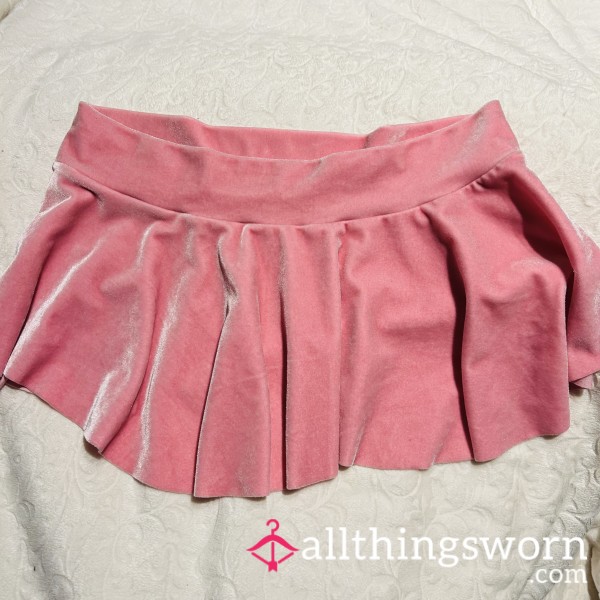 Stripper Light Pink Velvet Soft Skirt