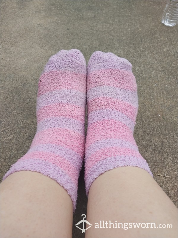 Light Purple And Pink High Socks