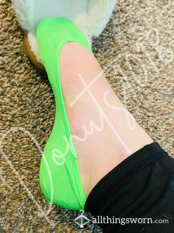 Lime Green Nylon Socks 🧦