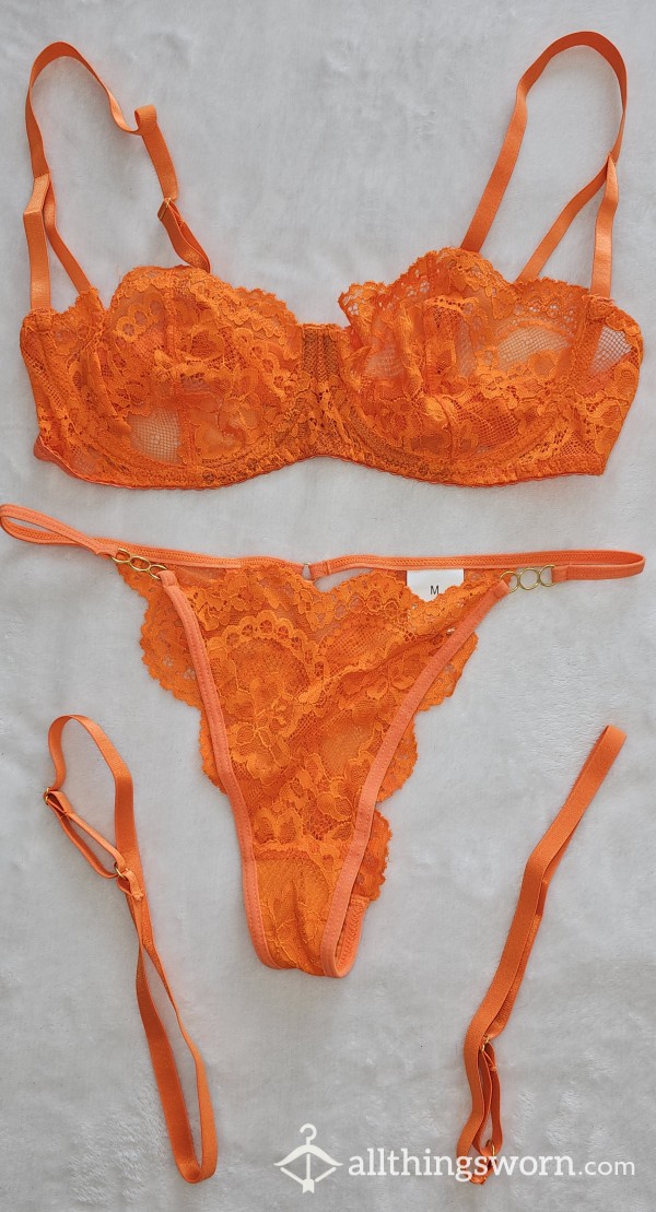 Lingerie: RHGS 🧡 Hot-orange Flor*l Lace