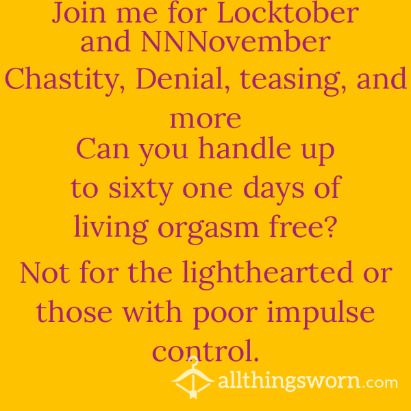 Locktober/ NNNovember C*ck Lock-Up