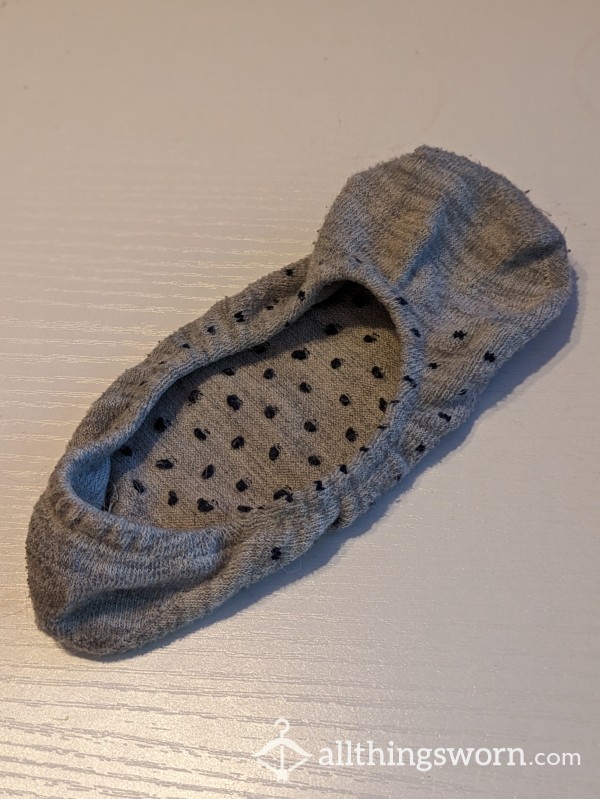 Lonely Gray Polkadot Stinky Sock