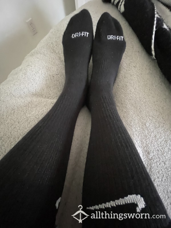 Long Black Nike Socks