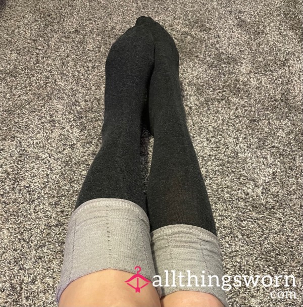 Long Grey Socks