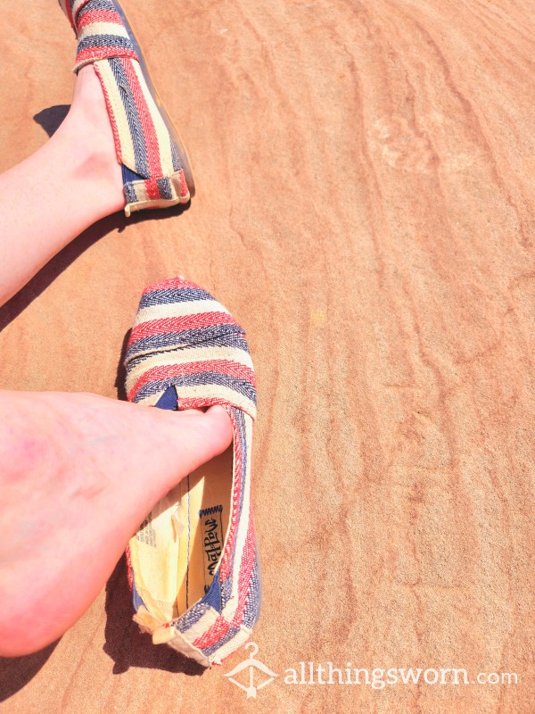 MadLove Flats! Red, White, And Blue. Size 10.