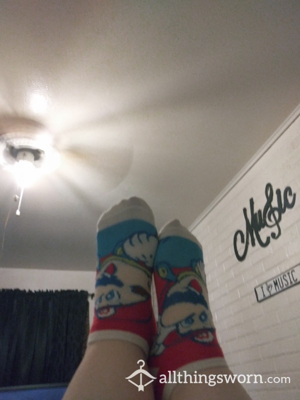 Mario Bros No Show Socks