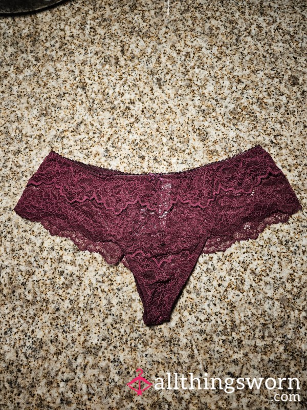 Maroon Lace Victoria's Secret Panties