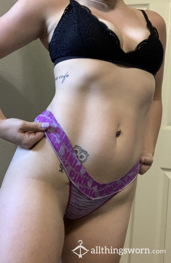 Well-worn Purple “PINK” Thong