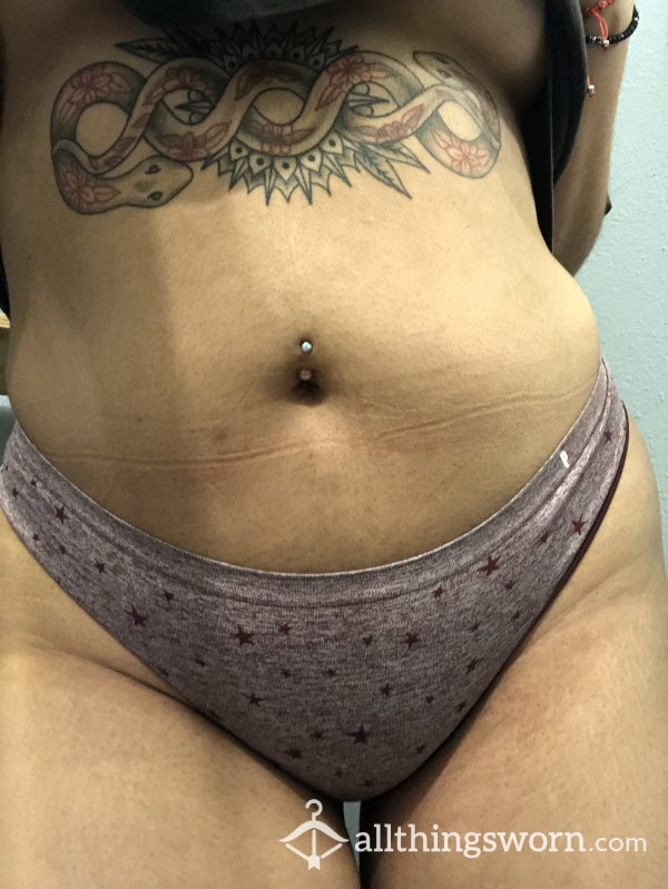 Maroon Stars Thong PINK