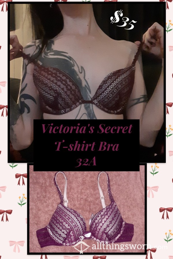 Maroon Victoria's Secret Padded Bra - 32A