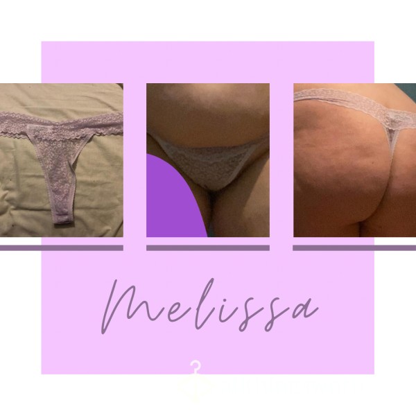 “Melissa” Lilac Lace Thong