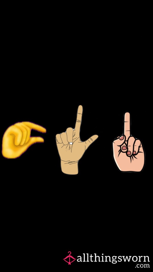 Middle Finger Pics, L Hand Sign Pics, Shrimp Hand Sign Pics.