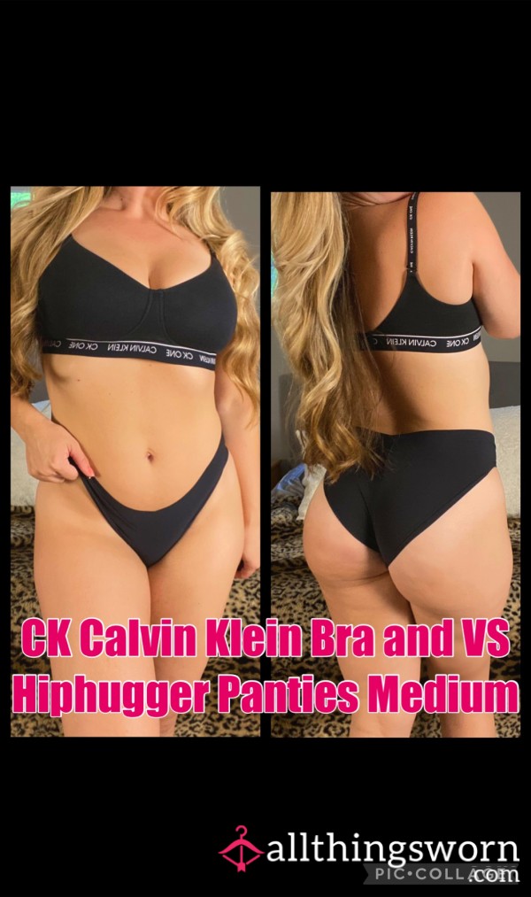 MILF CK Calvin Klein Bra And VS Hiphugger Panties Medium