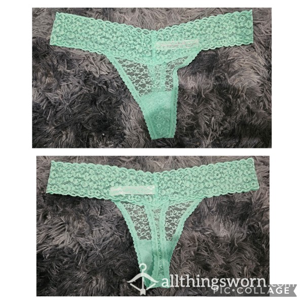 Mint Lace Thong