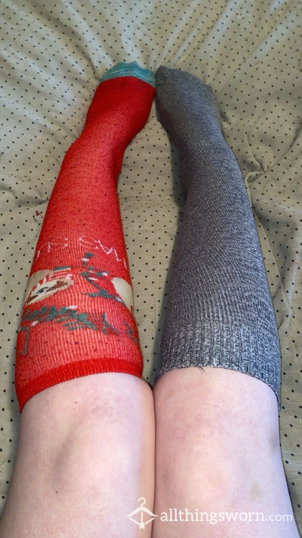 Mismatched Knee High Socks